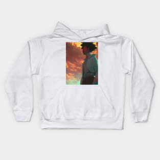 Man in deep thought Kids Hoodie